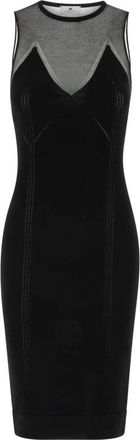 Elisabetta Franchi Midi Dresses, female, Black, Size: M Abito Longuette in Maglia