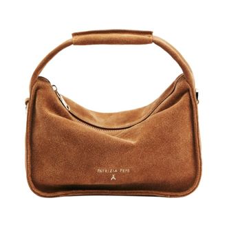 Patrizia Pepe Small Suede Tote Bag - female - Patrizia Pepe - Handbags - Brown - ONE SIZE - Bags