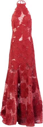 Silvia Tcherassi Mab floral lace maxi dress - Red