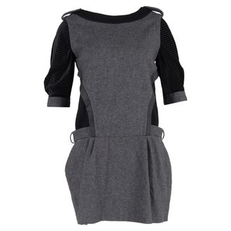 Vanessa Bruno Vanessa Bruno Layered Mini Dress in Grey and Black Wool