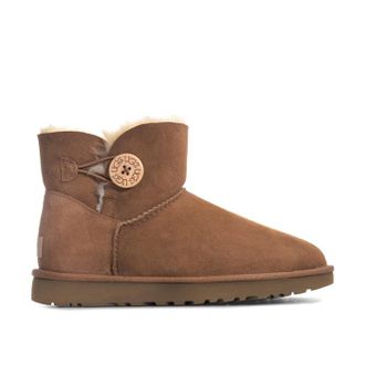 UGG Ugg Mini Bailey Button II-dameslaarzen in kastanjebruin
