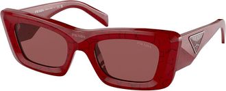 Prada PR 13ZS 15D08S Womens Sunglasses Red Size 50