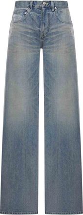 Balenciaga Organic Cotton Denim Wide-Leg Baggy Trousers