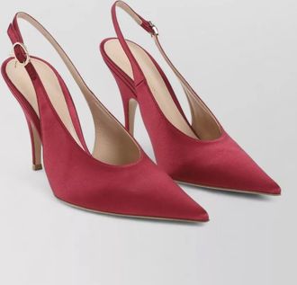 Gianvito Rossi satin slingback pumps