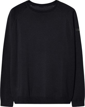 Roberto Ricci Design New Amos Katoenen Ronde Gebreide Trui - Heren - Ronde hals truien - Blauw - XL - Katoen - Truien & Vesten