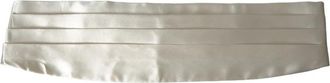 Dolce & Gabbana Silk Satin Cummerbund - Heren - Riemen - Wit - L - Leer - Accessoires