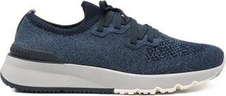 Brunello Cucinelli Navy Knit Runner Sneakers
