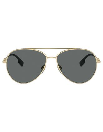Burberry Mens Burberry Dark Grey Lensed Gold Sunglasses - Size: ONE size