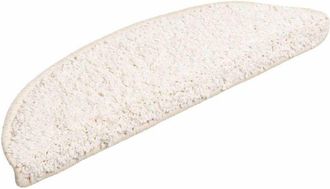 vidaXL Stair Mats 20 pcs 56x17x3 cm White Half Round vidaXL