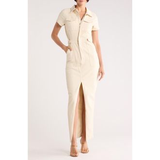 Good American Fit for Success Denim Maxi Dress in Ecru003 at Nordstrom Rack, Size X-Small