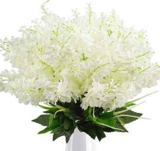 OEM Conjunto De 6 Jacintos, Flores De Seda, Tallos Flexibles, Decoraci&oacute;n Para Interiores Y Exteriores, Bodas, Hogar Y Jard&iacute;n