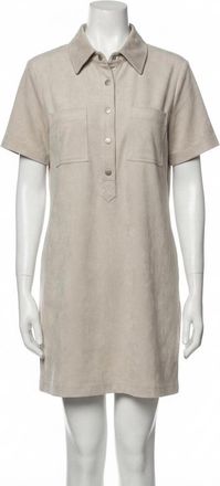 Z Supply Kellie Faux Suede Mini Dress In Crystal