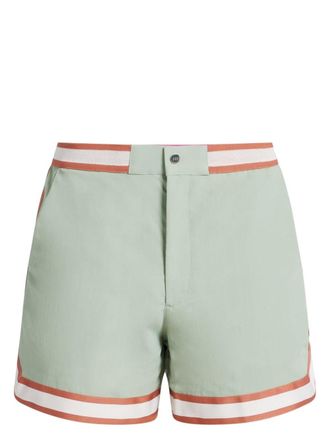 CH&Eacute; Studios striped-edge swim shorts - Green
