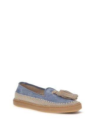 Fratelli Rossetti Suede with Crochet Detail Loafers - Blue