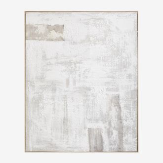 Sklum Cuadro Decorativo Pintado A Mano Sobre Lino Con Relieve 80x100 Cm De Escayola Silvaret Sklum