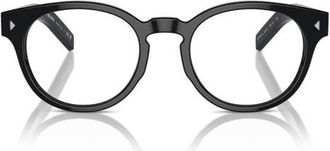 Prada 52mm Phantos Optical Glasses in Black at Nordstrom