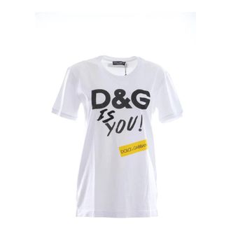 Dolce & Gabbana T-Shirts, female, White, Size: 3XS Dolce & Gabbana Women Short sleeve t-shirt