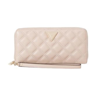 Guess Giully Large Zip-Around Wallet - Dames - Portefeuilles - Beige - ONE Size - Polyester - Accessoires