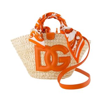 Dolce & Gabbana Tassen, Dames, Beige, ONE Size, Katoen, Kendra Shopper Bag