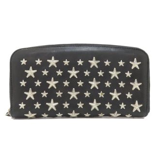 Jimmy Choo London Black Leather Long Wallet (Bi-Fold) (Pre-Owned)