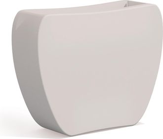 Monacis Maceta Macetero De Resina 100x31 Cm Para Jard&iacute;n Balcon De Exterior Mod. Heart Blanco