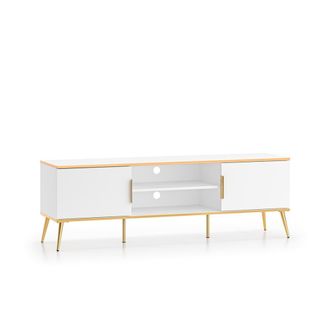 Petits Meubles Mueble TV 2 puertas estratificado Blanco