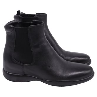 Prada Chelsea Ankle Boots in Black Leather