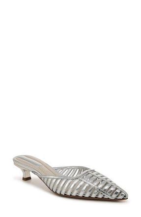 Franco Sarto Marline Pointed Toe Kitten Heel Pump in Silver at Nordstrom Rack, Size 7.5