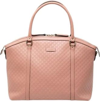 Gucci Pre-owned Handbags, female, Pink, Size: ONE SIZE Pre-owned Bree Satchel