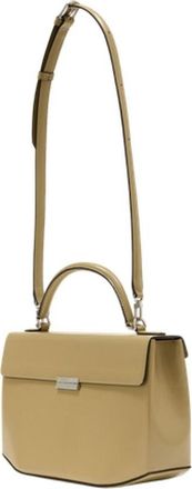 Toteme Womens Calfskin Box Top Handle Bag Beige