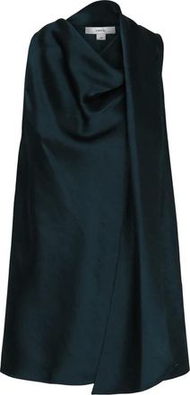 Vince Tops, Dames, Zwart, XS, Satijn, Satijnen Scarf Top