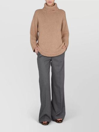 Red Valentino cashmere-blend cutout high-neck jumper
