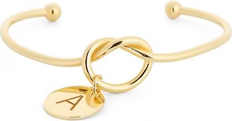 Meshmerise Love Knot Initial Bracelet in Yellow-A at Nordstrom Rack