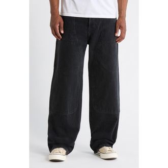 Brain Dead Wide Leg Jeans in Washed Black at Nordstrom, Size 32 X 32