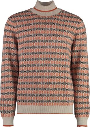 Malo Maglione con motivo geometrico - Arancione
