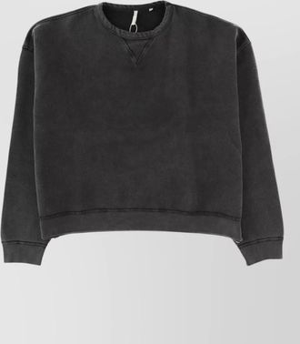 Sunflower v-stitch detail crew neck knit sweater