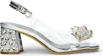 Laura Vita Marlene 12 Clear Slip-On Cinderella Block Heel Sandals