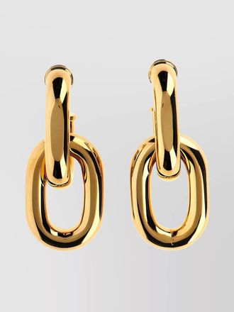 Paco Rabanne resin and aluminium xl link hoop earrings