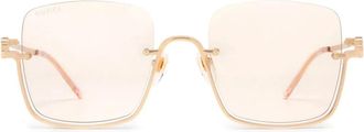 Gucci Zonnebril met vierkant montuur - Goud