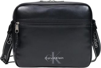Calvin Klein Borsa a tracolla per laptop Bold Logo Webbing - - Bags - Uomo - Nero - ONE SIZE
