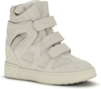 Isabel Marant Womens Beige Calf Leather Bos Taurus Platform Sneakers