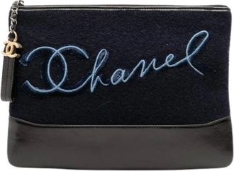 Chanel Pre-owned Clutches, female, Blue, Size: ONE SIZE Pre-owned Leather Clutch