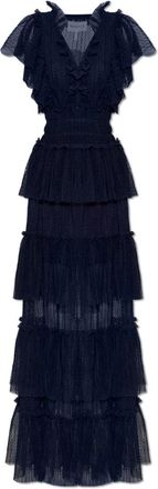 Munthe Noriz Dress - Dames - Feestkleedjes - Blauw - M - Polyester - Kleedjes