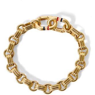 Clare Vivier Le Story Chain Link Bracelet in Vintage Gold at Nordstrom