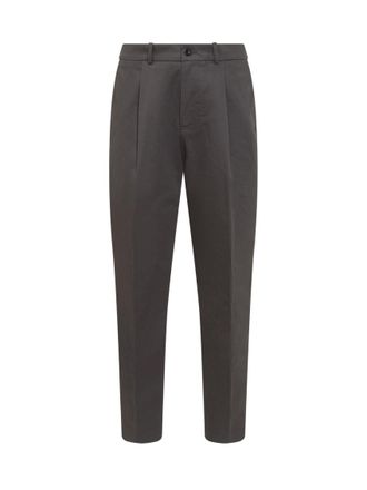 Department Five Grey Tapered Pleated Pants