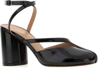 Maison Margiela Womens Tabi Pump Black Lightbrown Calf