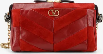 Valentino Garavani Borsa a tracolla Panthea in suede e pelle - VALENTINO GARAVANI - gender_Woman