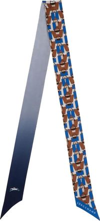 Longchamp Foulard in seta Origami Le Pliage - Blu
