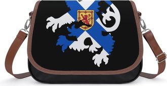 Generic Flag of Scotland Lion Rampant Crossbody Bags for Women Shoulder Messenger Bag Purse Handbags