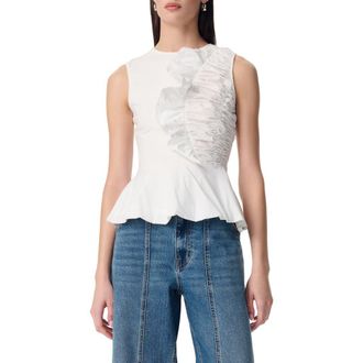 Robert Rodriguez Rosa Bubble Peplum Top in Snow White at Nordstrom Rack, Size X-Small